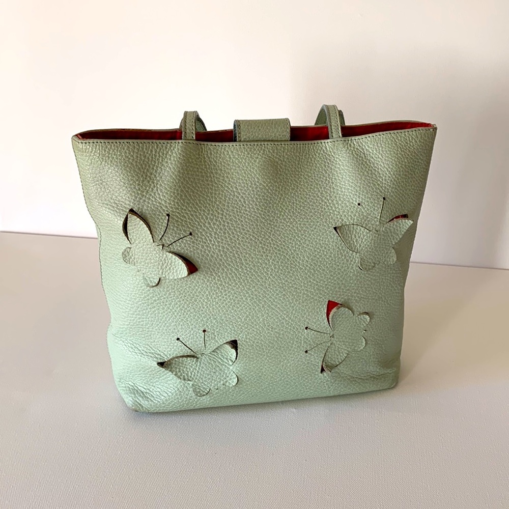 Pebbled leather shoulder bag